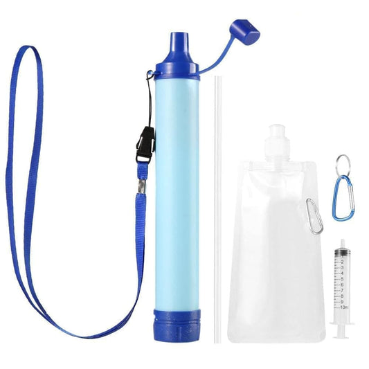 Portable Water Filter with Carbon Filter for Emergency Camping Hiking