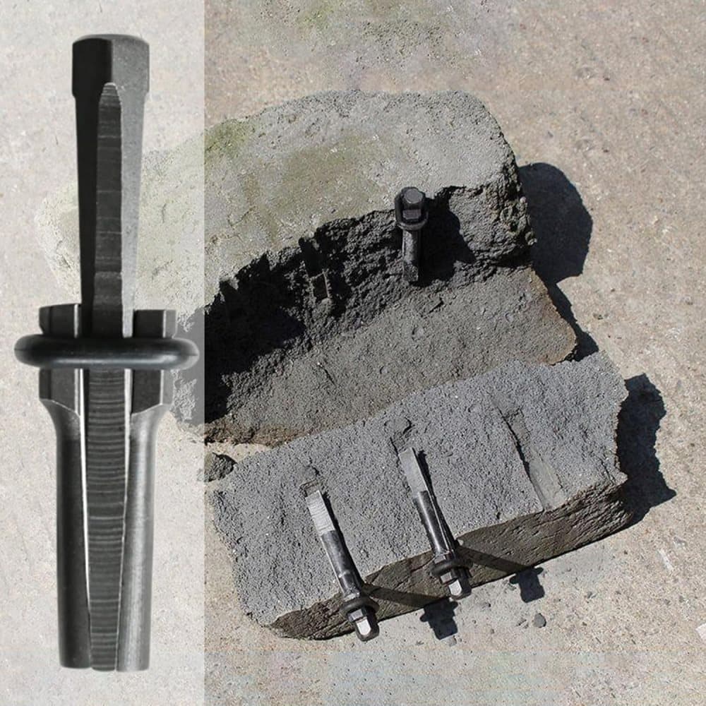5-Pack 16mm Cracking Wedges, Durable Rock Cutting Tool for Stone Cracking, 16mm