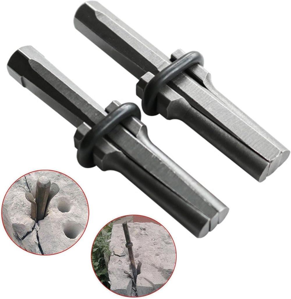 5-Pack 16mm Cracking Wedges, Durable Rock Cutting Tool for Stone Cracking, 16mm