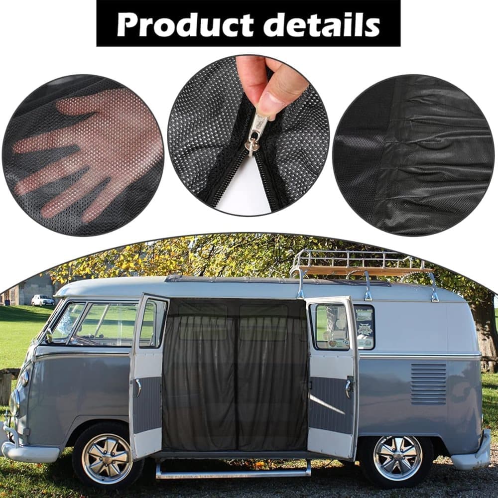 Magnetic car trunk mosquito net 210X165cm, compatible with most vehicles for ventilation and insect protection, camping and fishing