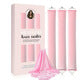 Heat-Free Hair Curlers 4-piece, Pink, Flexible Curling Rollers with Hook, Gentle Hair Care without Heat