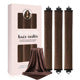 4-Piece Heat-Free Hair Curlers, Flexible Curling Rollers with Hook for Gentle Hair Care, Dark Brown