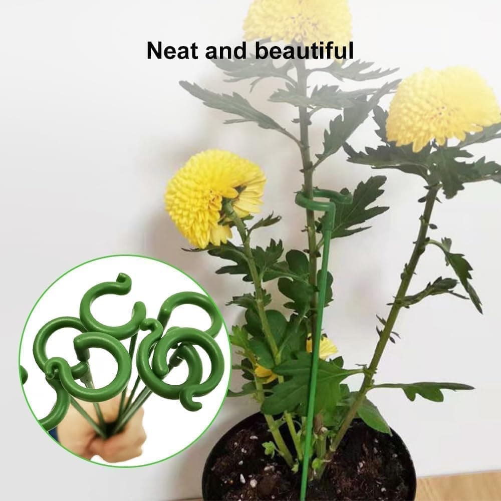 10-Pack Plant Support Flower Stakes for Potted Plants, 12 Inches