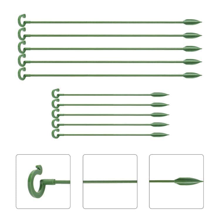10-Pack 12-Inch Plant Support Stakes for Potted Plants, Compatible with All Brands