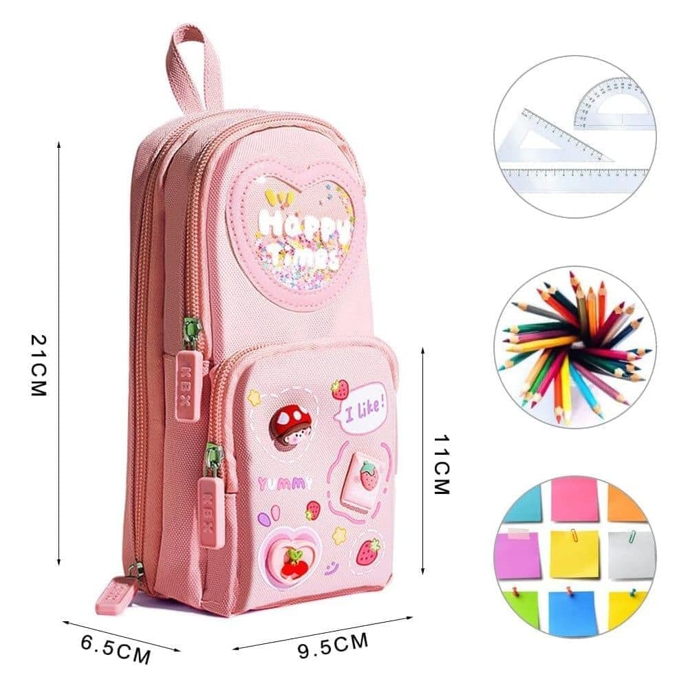Large Capacity Pencil Case with Compartments for Students and Office, SZ3