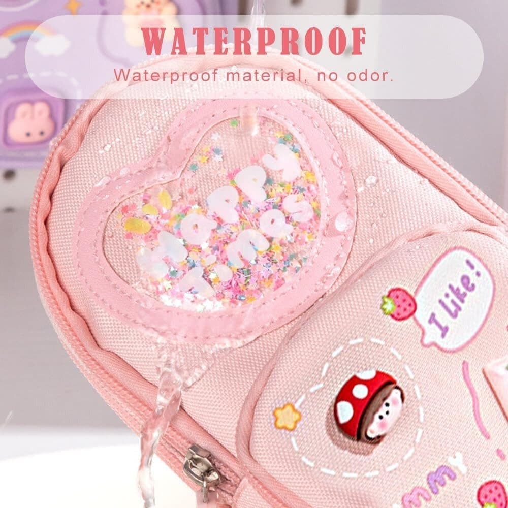 Large Capacity Pencil Case with Compartments for Students and Office, SZ3