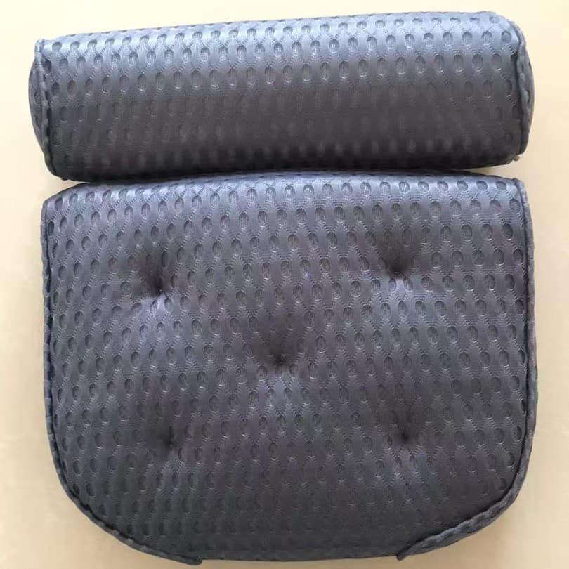 Bathtub Cushion with 7 Suction Cups, 4D Breathable Headrest for Relaxation, Compatible with Bathtubs & Massage Tubs, Blue