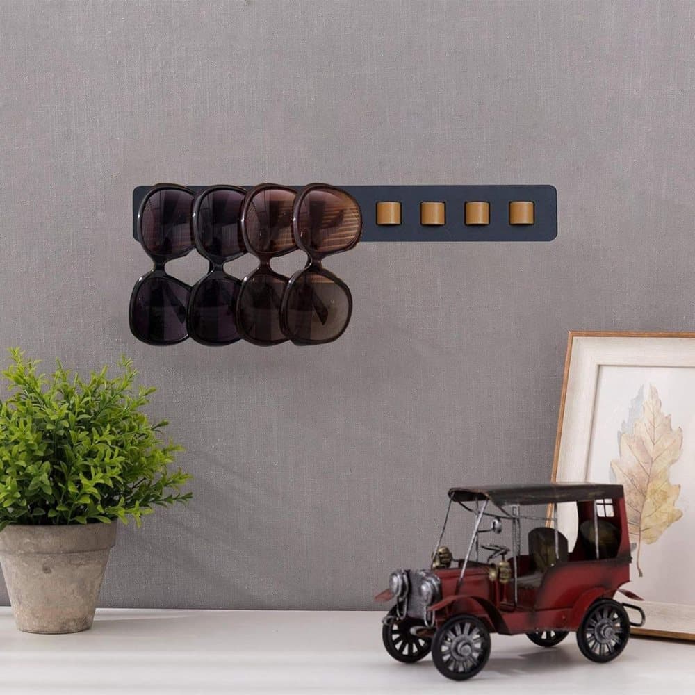 Eyeglass Holder and Stand Organizer for Sunglasses and Glasses, White, Wall Mounted