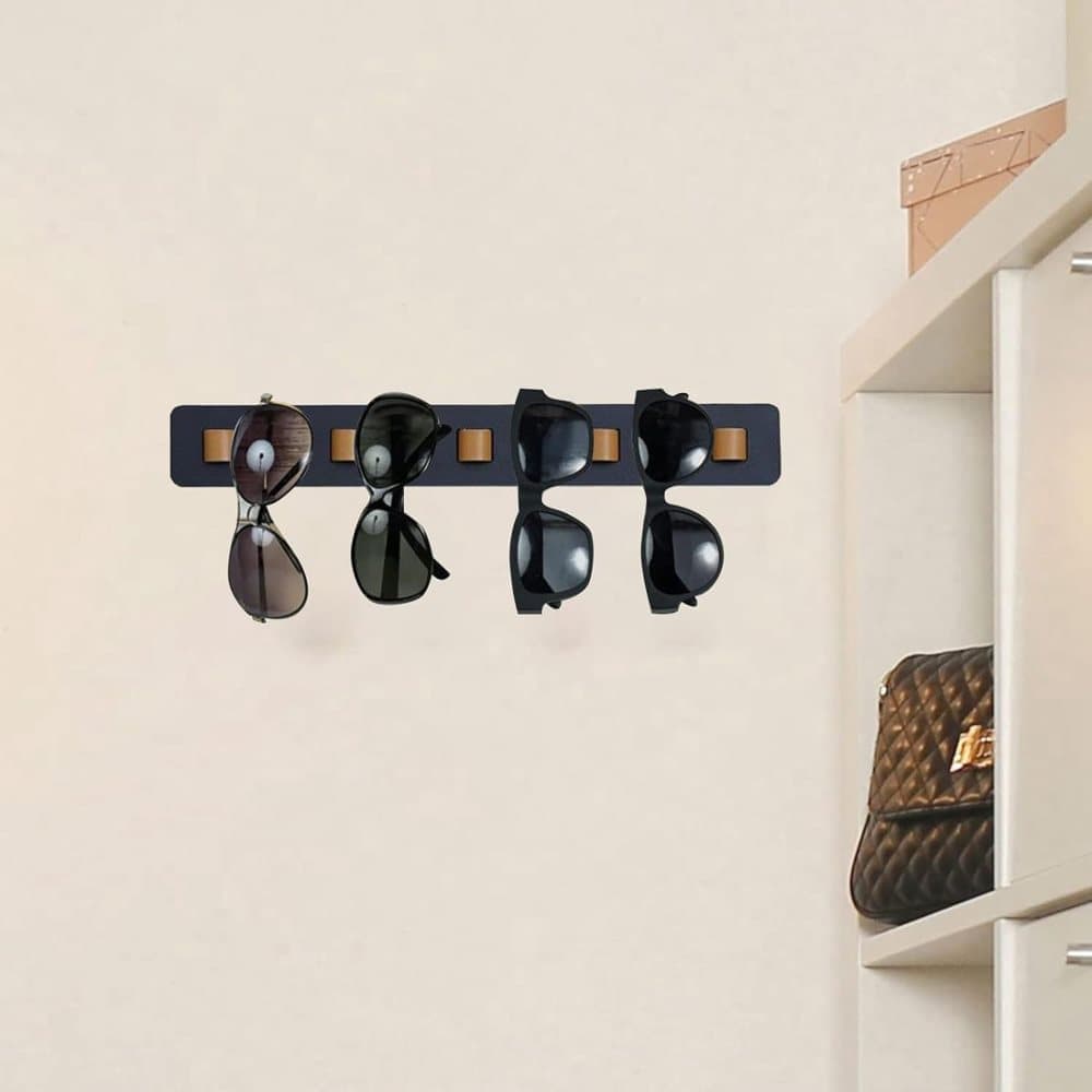 Eyeglass Holder and Stand Organizer for Sunglasses and Glasses, White, Wall Mounted