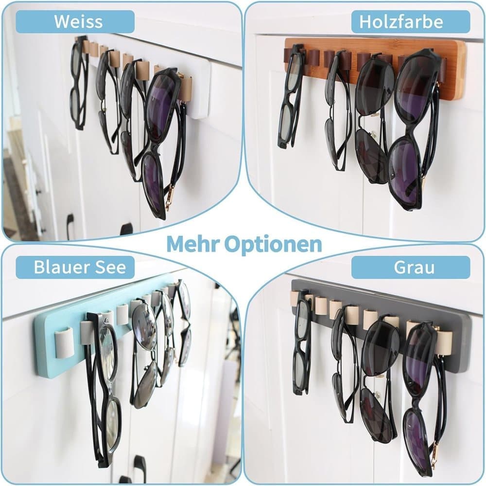 Eyeglass Holder Stand Organizer Wall Mounted for Sunglasses and Eyeglasses, Black