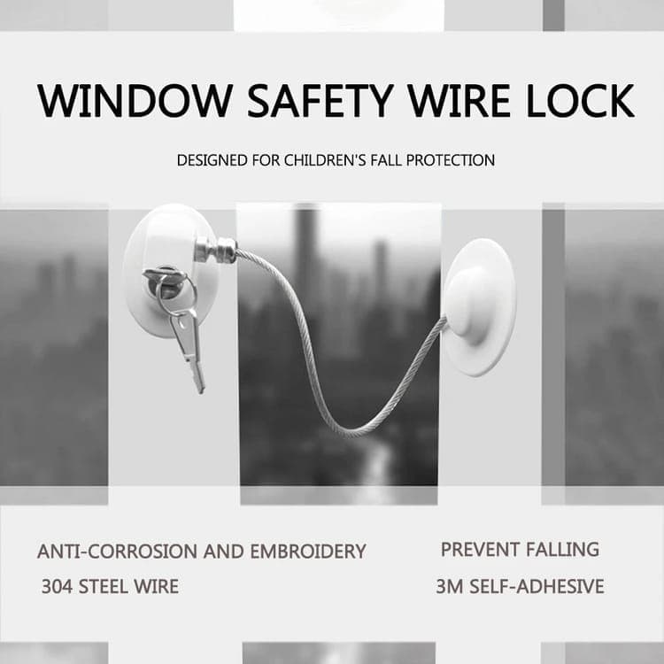 2 Child Safety Locks Self-Adhesive Durable Easy to Use for Refrigerators Cabinets Windows Toilet Lids, White
