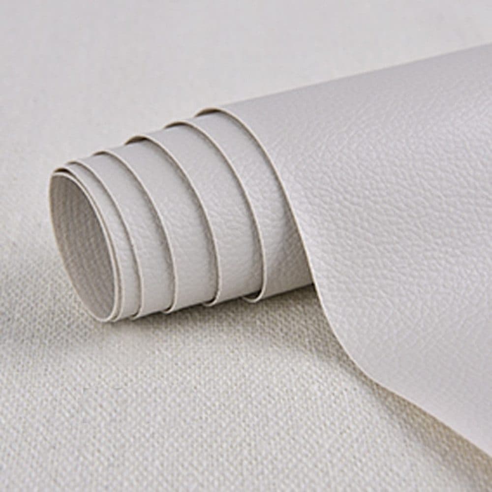 50 cm x 137 cm Self-adhesive Repair Patch for Leather Furniture, Light Gray, Compatible with Artificial Leather Fix Dekor