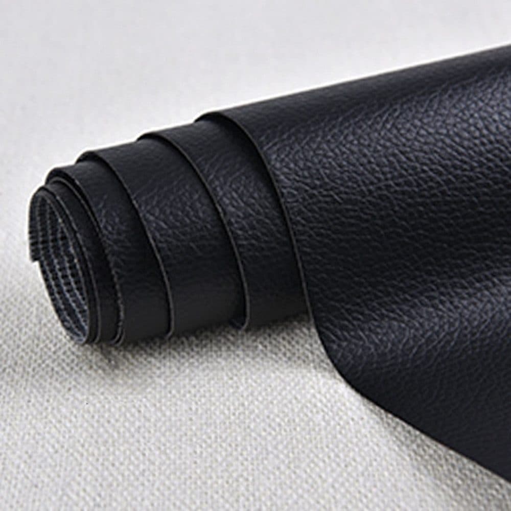 30 cm x 137 cm Self-adhesive Repair Patch for Artificial Leather, Black, Compatible with Dekor