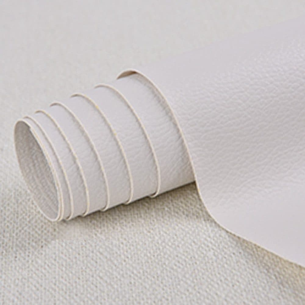 30 cm x 137 cm Self-adhesive Repair Patch for Artificial Leather, White, Compatible with Dekor