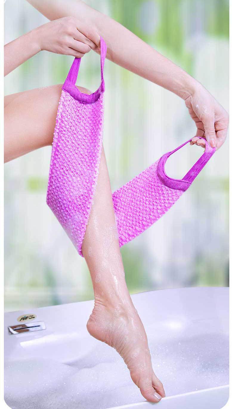 Exfoliating Body Scrub & Back Scrub for Shower, Deep Cleansing, Easy Assembly, Smooth Washing