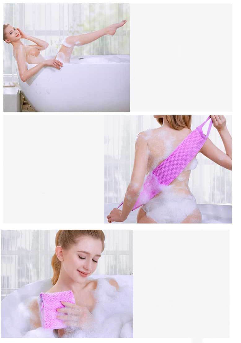 Exfoliating Body Scrub & Back Scrub for Shower, Deep Cleansing, Easy Assembly, Smooth Washing