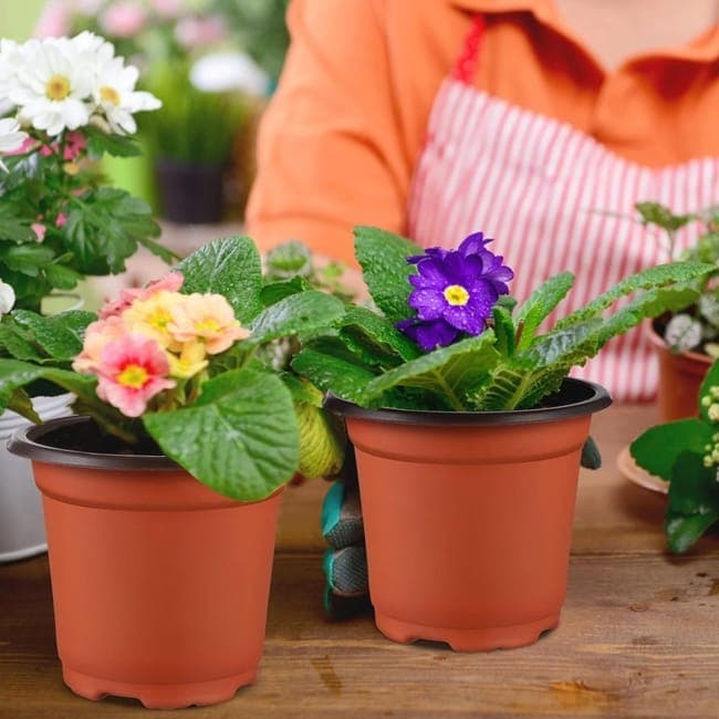 100pcs Reusable Plastic Planting Pots for Indoor and Outdoor Flower Growing, 90mm