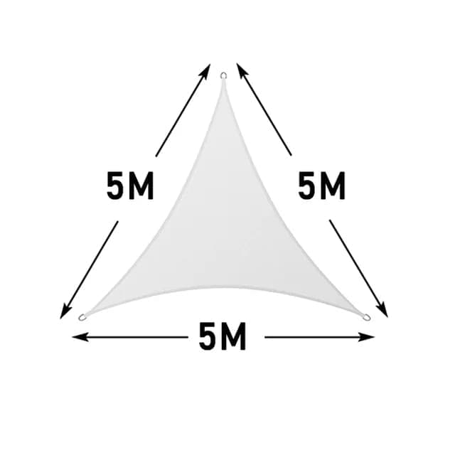 3m x 3m x 3m Waterproof Outdoor Sun Sail Triangle Shade UV Protective Sun Net for Camping Garden Terrace Pool, Light Gray