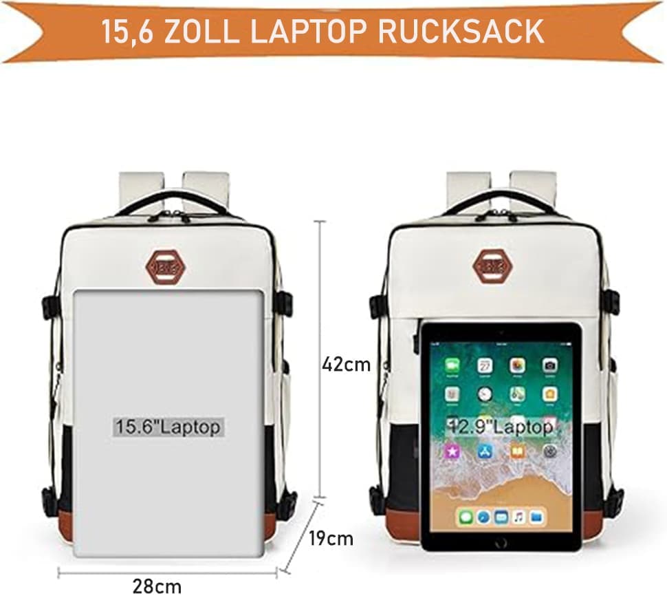 28L Multifunctional Backpack with Shoe Compartment for School Travel Work, 28x19x42cm, Blue