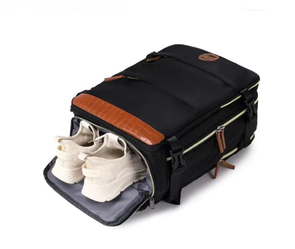 28L Multifunctional Backpack with Shoe Compartment for School Travel Work, 28x19x42cm, Blue