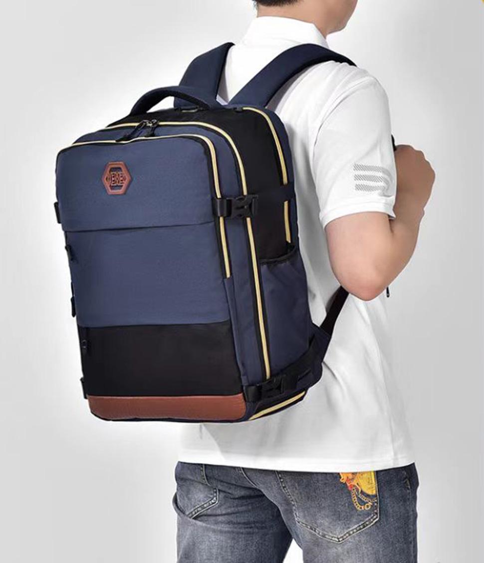 28L Multifunctional Backpack with Shoe Compartment for School Travel Work, 28x19x42cm, Blue