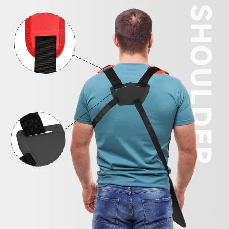 Adjustable Nylon Trimmer Strap, Compatible with Grass Trimmer and Leaf Blower, Dark Red