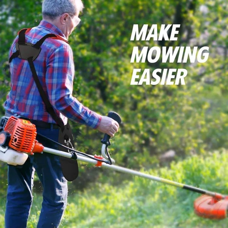 Adjustable Nylon Trimmer Strap, Compatible with Grass Trimmer and Leaf Blower, Dark Red
