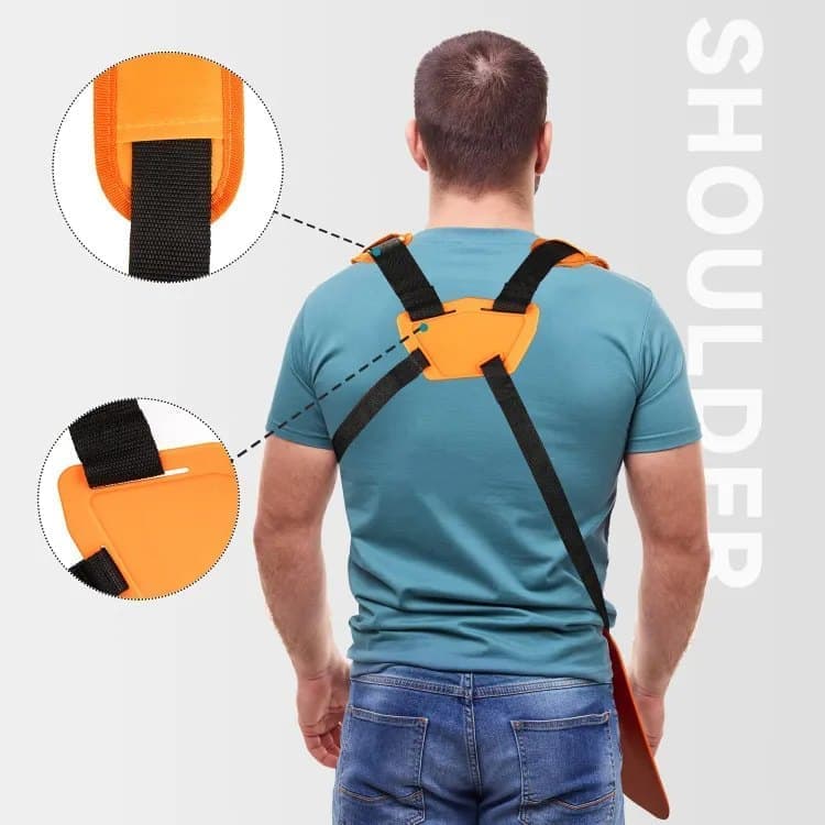 Adjustable Nylon Trimmer Strap for Grass Trimmer and Leaf Blower, Orange