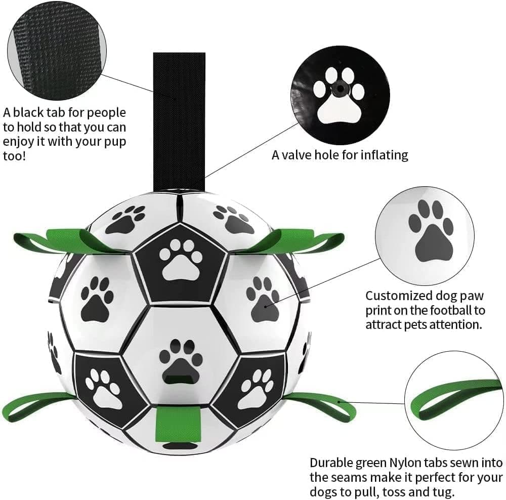 Durable Interactive Dog Ball with Air Needle, 15cm
