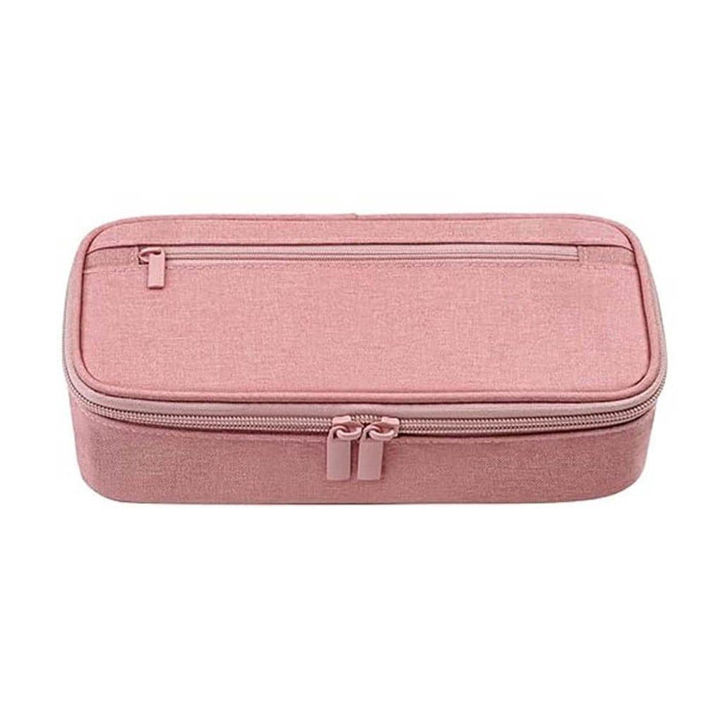 1 Pack Large Capacity Pencil Case, Multifunctional Lightweight Durable Organizer for Students and Office, Pink