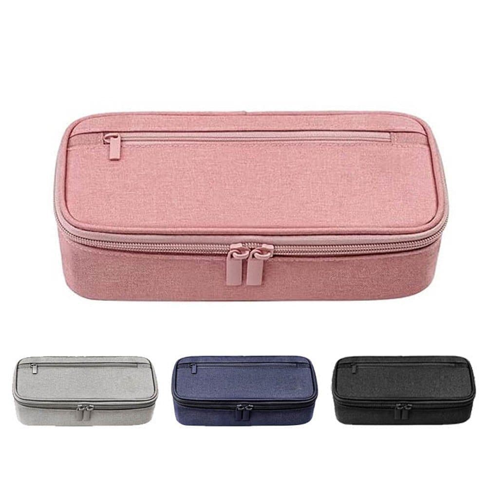 1 Pack Large Capacity Pencil Case, Multifunctional Lightweight Durable Organizer for Students and Office, Pink