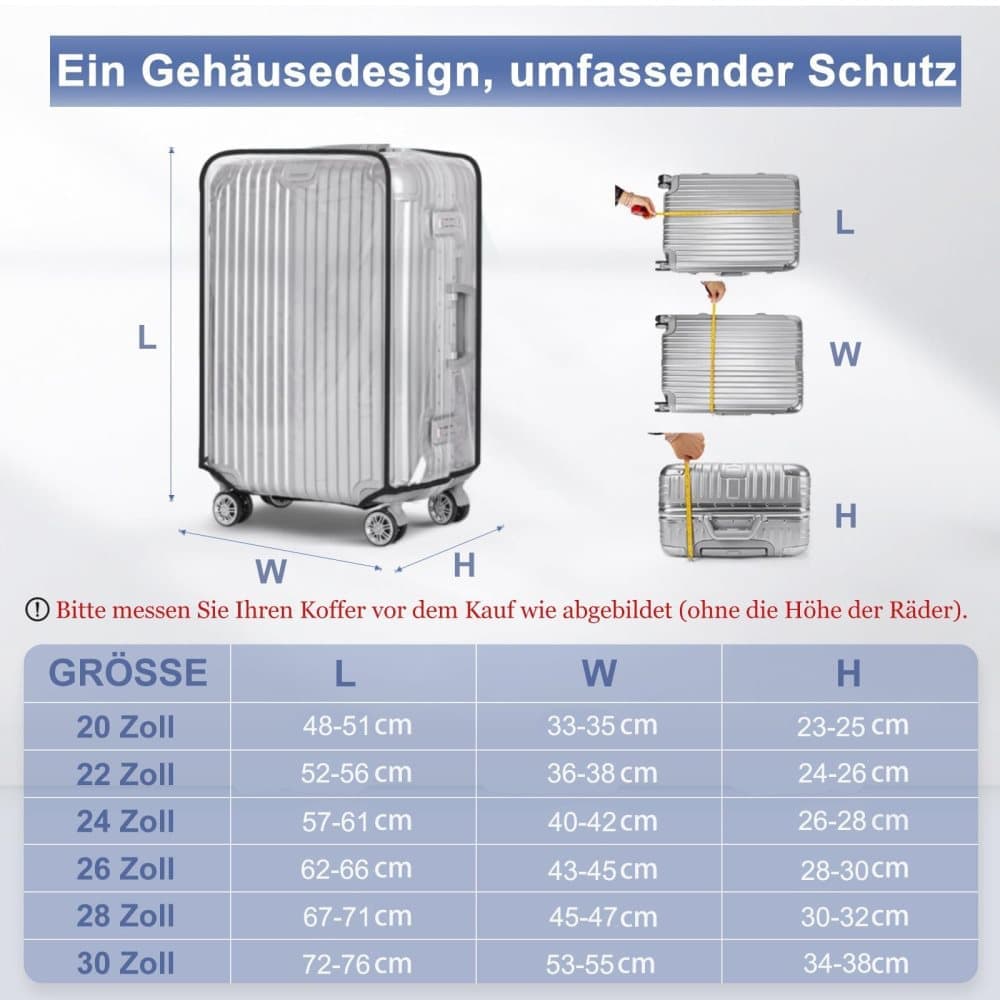 Transparent Protective Case for Suitcase, Waterproof Dustproof Durable Extra Thick Protection, 28 inch