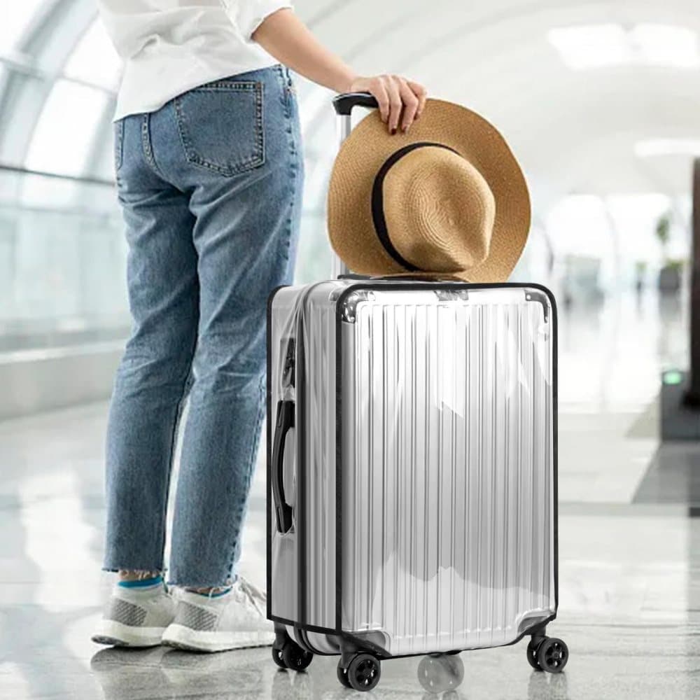 24 Inch Transparent Protective Case for Suitcase, Waterproof Dustproof Durable Extra Thick, Compatible with Cabin Bags and Suitcases