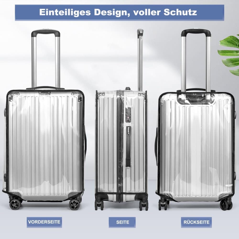 Transparent Protective Case for Suitcase, Waterproof Dustproof Durable Extra Thick, Compatible with Cabin Bags and Suitcases, 26 inch