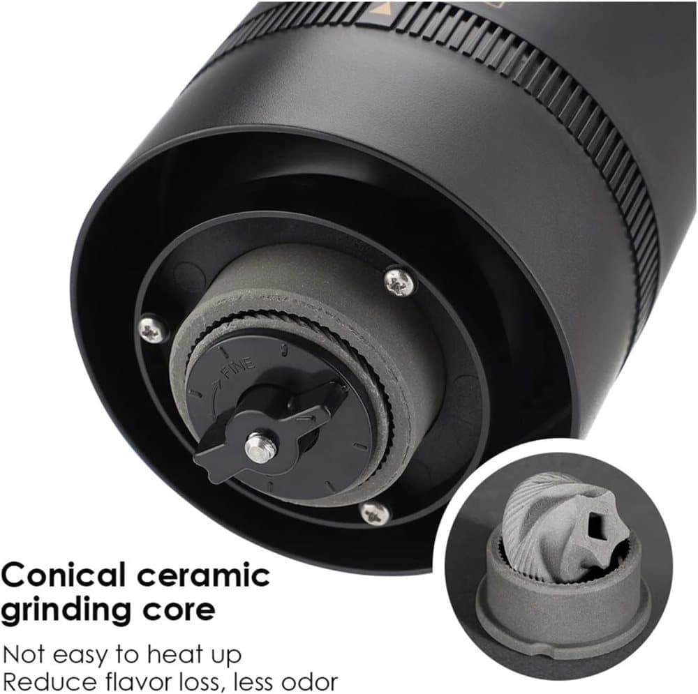 Portable USB Coffee Grinder for Espresso, Automatic Grinding, Compatible with Travel Home and Camping, White