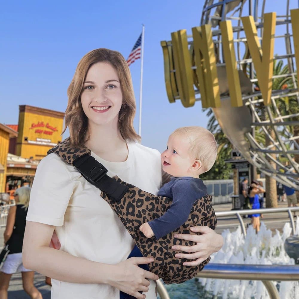 Baby Carrier Ergonomic Non-Slip Adjustable with Wide Shoulder Straps for Children 0-36 Months, up to 15 kg, Cotton