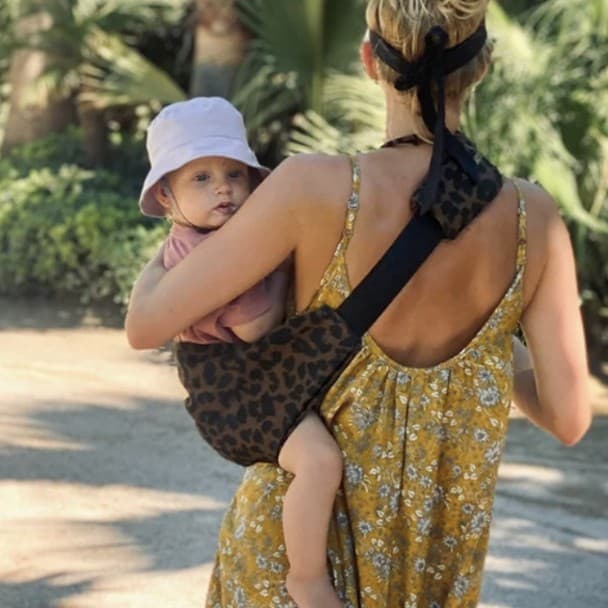 Baby Carrier Ergonomic Non-Slip Adjustable with Wide Shoulder Straps for Children 0-36 Months, up to 15 kg, Cotton