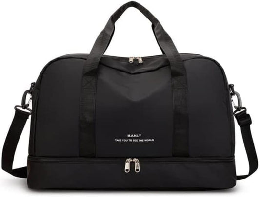 Large Capacity Waterproof Nylon Sport Gym Bag for Women and Men