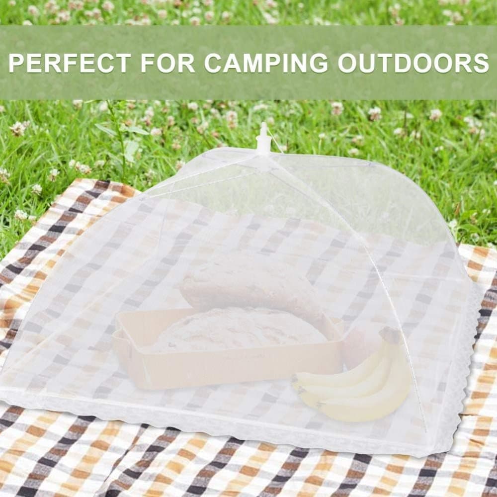 4 Pack Pop-up Food Cover Mesh Insect Net, Foldable for Camping Picnic Grilling, 43cm, Compatible with Oral-B Braun