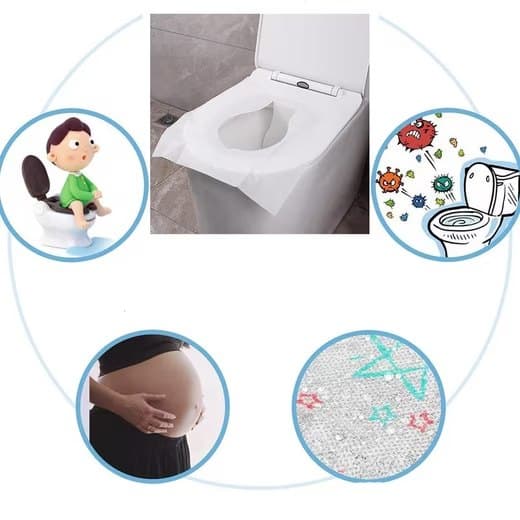 80 pcs Biodegradable Water-flushable Toilet Seat Covers, 38x46cm
