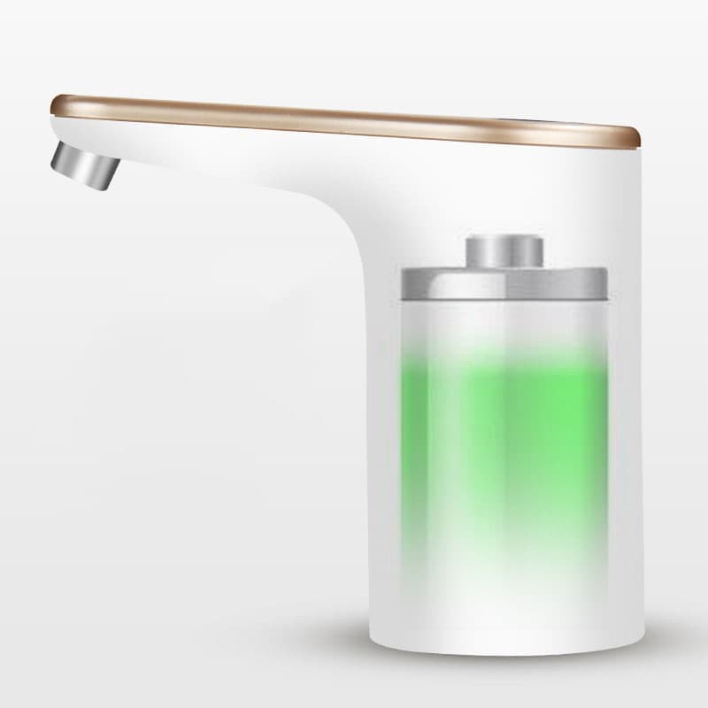 Electric Water Pump Automatic Dispenser with USB Charging for Water Refilling and Cold Distribution, Gold
