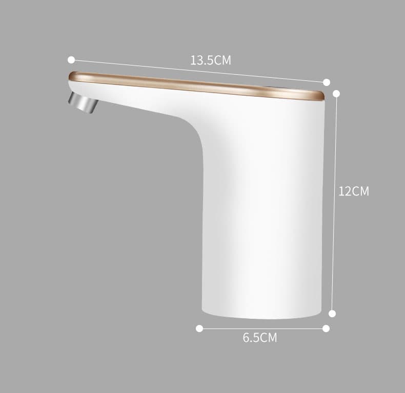 Electric Water Pump Automatic Dispenser with USB Charging for Water Refilling and Cold Distribution, Gold