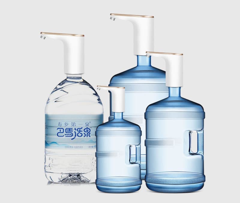 Electric Water Pump Automatic Dispenser with USB Charging for Water Refilling and Cold Water Distribution, White
