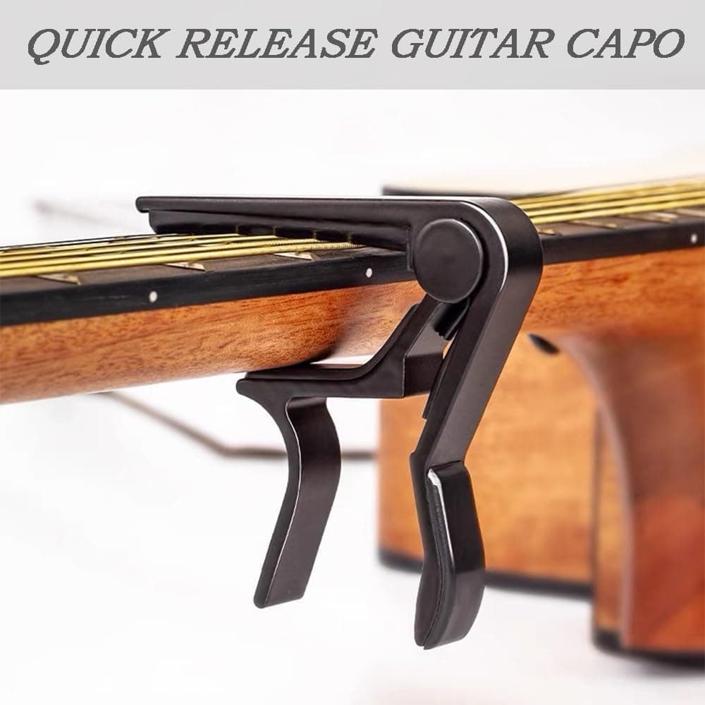 Guitar Capo Clamp, Compatible with Acoustic and Electric Guitars