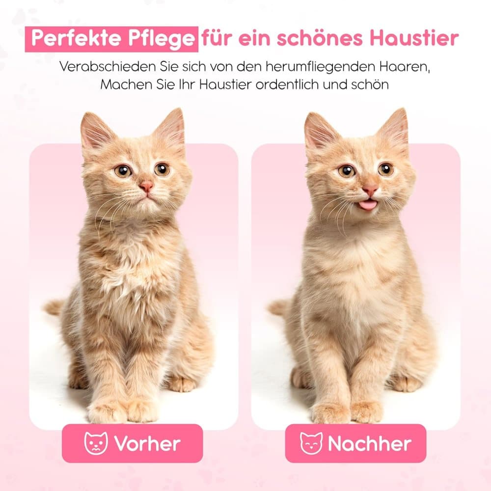 Dog brush and fur brush for dogs and cats, Pink