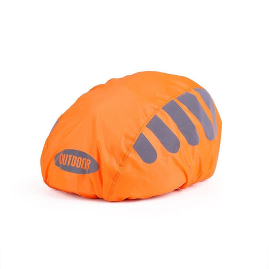 Reflective Bicycle Helmet Cover, Universal Wind and Water Resistant, Compatible with All Bikes, Orange