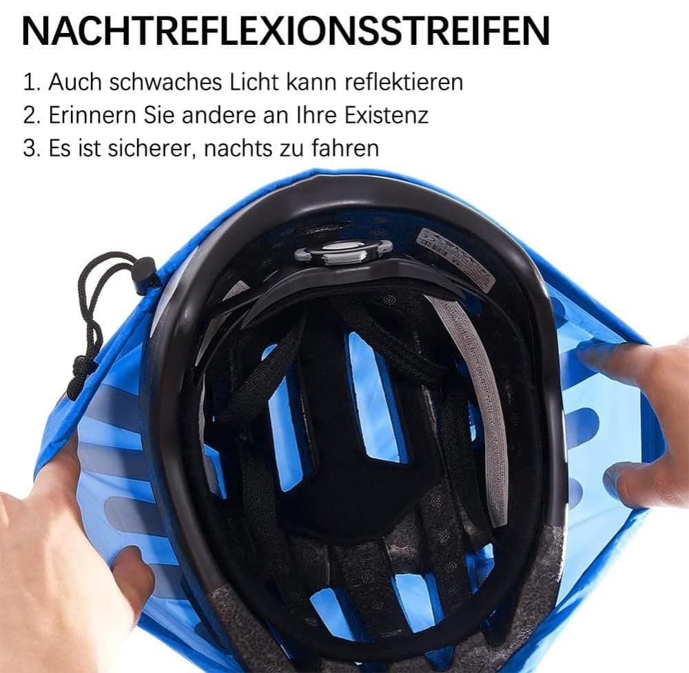 Reflective Bicycle Helmet Cover, Universal Wind and Water Resistant, Compatible with All Bikes, Orange