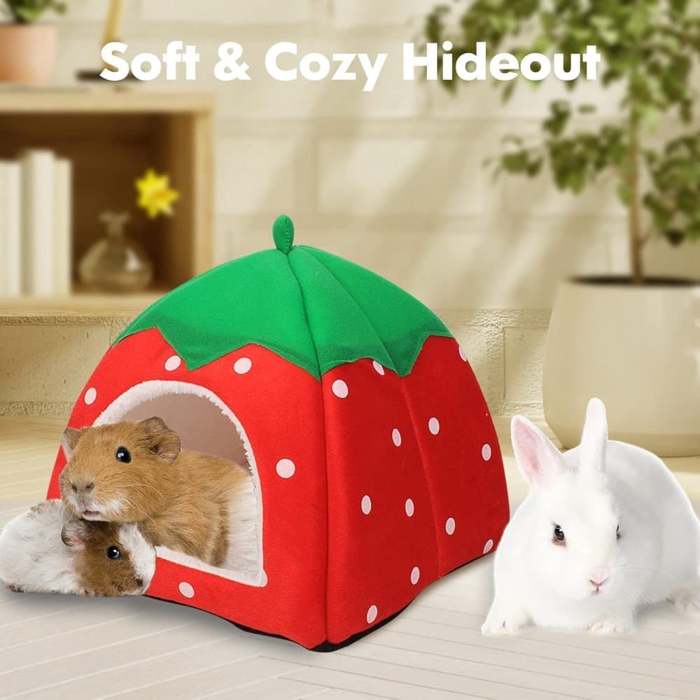 Small Animal House for Guinea Pigs and Rabbits, Cat Bed for Sleep Play Rest, Compatible with Smultron Pet, 26 x 26 x 24cm