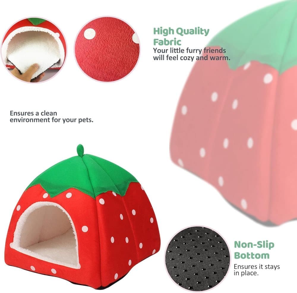 Small Animal House for Guinea Pigs and Rabbits, Cat Bed for Sleep Play Rest, Compatible with Smultron Pet, 43 × 43 × 45cm