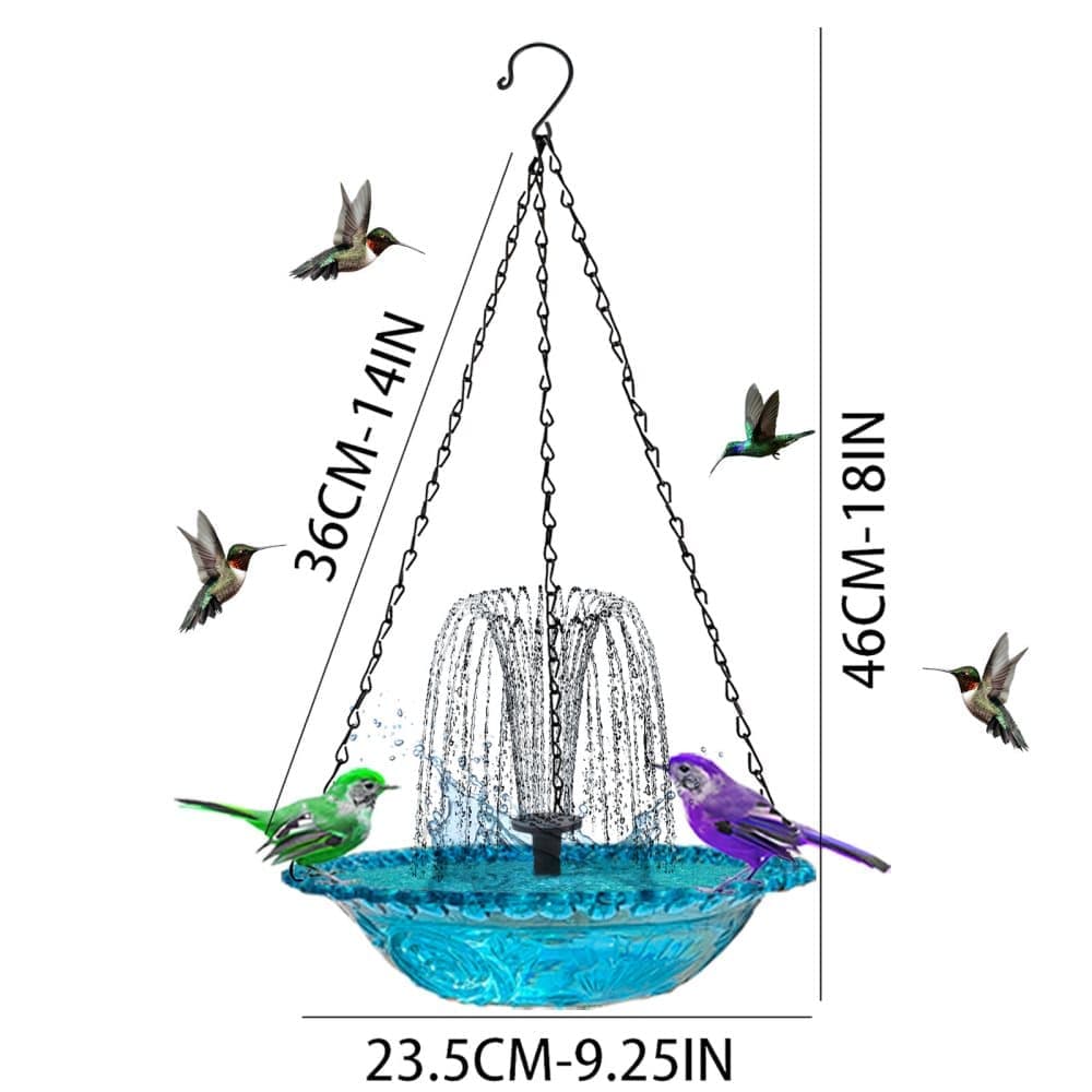 Solar Powered Bird Bath Fountain for Garden and Outdoors, Automatic Solar Waterer, Pink